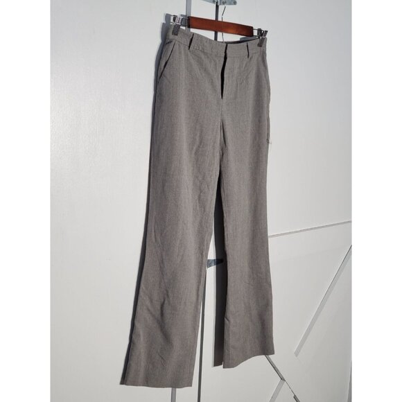 RALP LAUREN FLARE LEG PANT COLOR GRAY WOOL/LICRA RISE 9.5 INSEAM 29" SIZE 2 - Picture 2 of 5